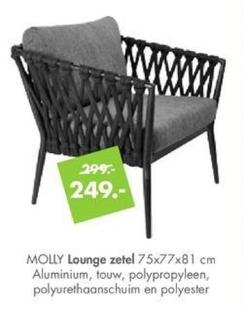 Promoties Molly lounge zetel - Huismerk - Casa - Geldig van 27/05/2019 tot 30/06/2019 bij Casa