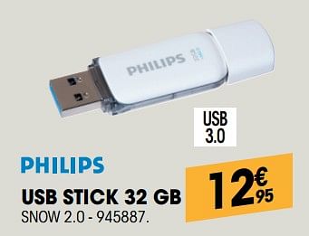 Promoties Philips usb stick 64 gb - Philips - Geldig van 29/05/2019 tot 13/06/2019 bij Electro Depot