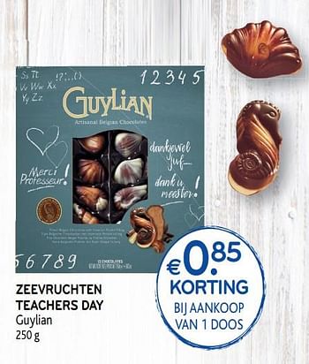 Promoties Zeevruchten teachers day guylian - Guylian - Geldig van 04/06/2019 tot 18/06/2019 bij Alvo