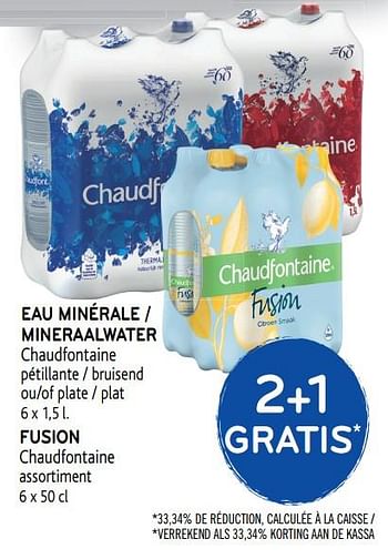 Promotions Eau minérale chaudfontaine pétillante - Chaudfontaine - Valide de 04/06/2019 à 18/06/2019 chez Alvo