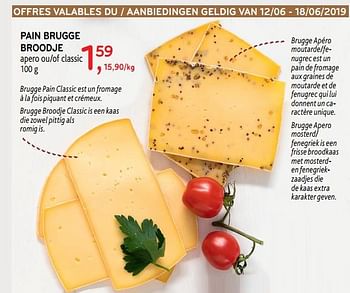 Promoties Pain brugge broodje - Brugge - Geldig van 04/06/2019 tot 18/06/2019 bij Alvo