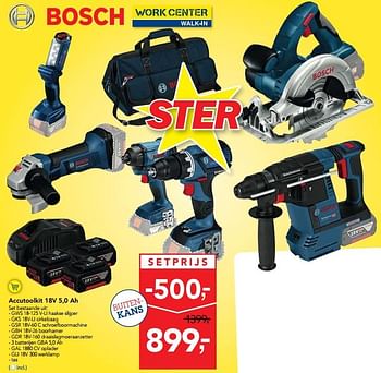 Promotions Bosch accutoolkit 18v 5,0 ah - Bosch - Valide de 05/06/2019 à 18/06/2019 chez Makro