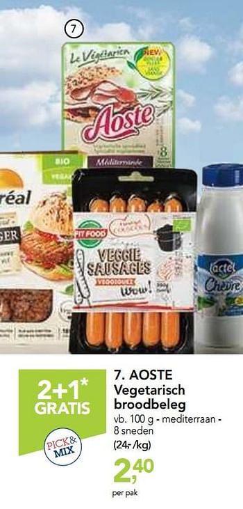 Promoties Aoste vegetarisch broodbeleg - Aoste - Geldig van 05/06/2019 tot 18/06/2019 bij Makro