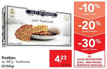 Promoties Koekjes traditionals - Jules Destrooper - Geldig van 05/06/2019 tot 18/06/2019 bij Makro