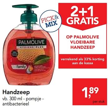 Promoties Handzeep pompje - antibacterieel - Palmolive - Geldig van 05/06/2019 tot 18/06/2019 bij Makro