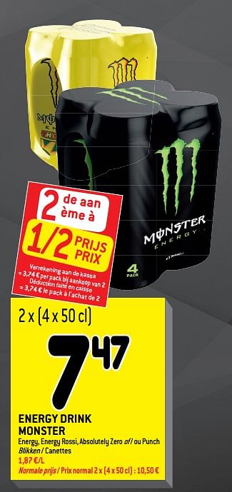 Promoties Energy drink monster - Monster - Geldig van 05/06/2019 tot 18/06/2019 bij Match