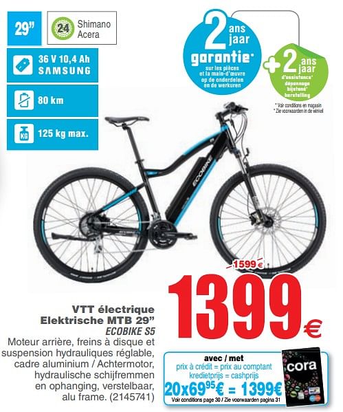 Vtt discount electrique cora