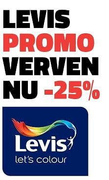 Promoties Levis promo verven nu -25% - Levis - Geldig van 02/06/2019 tot 30/06/2019 bij Bouwcenter Frans Vlaeminck