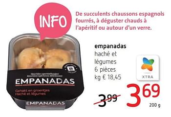 Promoties Empanadas haché et légumes - Huismerk - Spar Retail - Geldig van 06/06/2019 tot 19/06/2019 bij Spar (Colruytgroup)