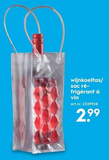 Promoties Wijnkoeltas- sac réfrigérant à vin - Huismerk - Blokker - Geldig van 29/05/2019 tot 11/06/2019 bij Blokker