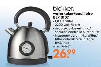 Promoties Waterkoker-bouilloire bl-10107 - Huismerk - Blokker - Geldig van 29/05/2019 tot 11/06/2019 bij Blokker