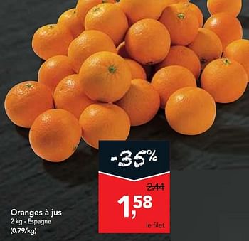 Promotions Oranges à jus - Produit maison - Makro - Valide de 05/06/2019 à 18/06/2019 chez Makro