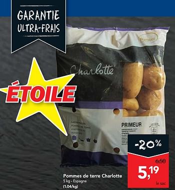 Promotions Pommes de terre charlotte - Produit maison - Makro - Valide de 05/06/2019 à 18/06/2019 chez Makro