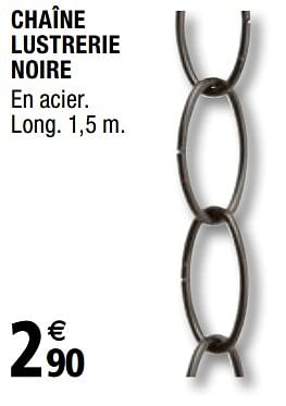 Promotions Chaîne lustrerie noire - Produit Maison - Brico Depot - Valide de 01/04/2019 à 31/12/2019 chez Brico Depot