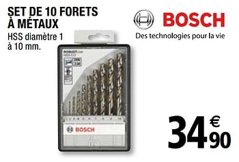 Promotions Set de 10 forets à métaux - Bosch - Valide de 01/04/2019 à 31/12/2019 chez Brico Depot