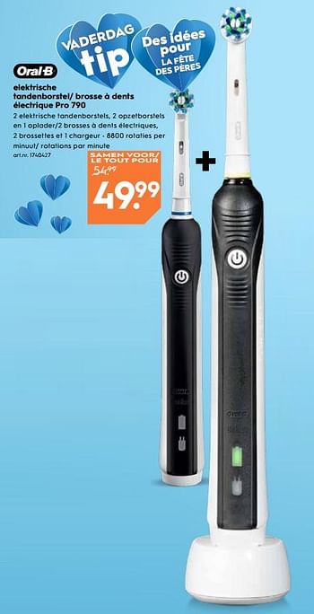 zaad Raad eens Van toepassing zijn Oral-B Oral-be elektrische tandenborstel- brosse à dents électrique pro 790  - Promotie bij Blokker
