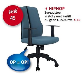 Promoties Hiphop bureaustoel - Huismerk - Weba - Geldig van 29/05/2019 tot 27/06/2019 bij Weba