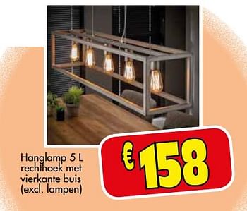 Promoties Hanglamp - Huismerk - Budgetmeubelen - Geldig van 01/06/2019 tot 30/06/2019 bij Budget Meubelen