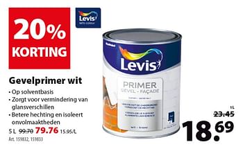 Promoties Gevelprimer wit - Levis - Geldig van 05/06/2019 tot 17/06/2019 bij Gamma