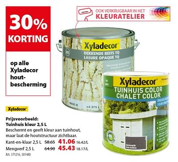 Promoties Tuinhuis kleur - Xyladecor - Geldig van 05/06/2019 tot 17/06/2019 bij Gamma