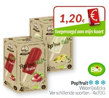 Promoties Pop`fruit waterijssticks - Huismerk - Intermarche - Geldig van 01/06/2019 tot 30/06/2019 bij Intermarche