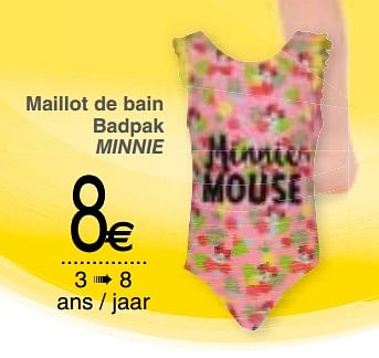 Promotions Maillot de bain badpak minnie - Produit maison - Cora - Valide de 04/06/2019 à 17/06/2019 chez Cora