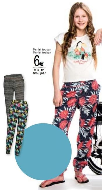 Promoties T-shirt toucan t-shirt toekan - Huismerk - Cora - Geldig van 04/06/2019 tot 17/06/2019 bij Cora