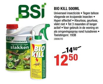 Promoties Bio kill - BSI - Geldig van 29/05/2019 tot 16/06/2019 bij HandyHome