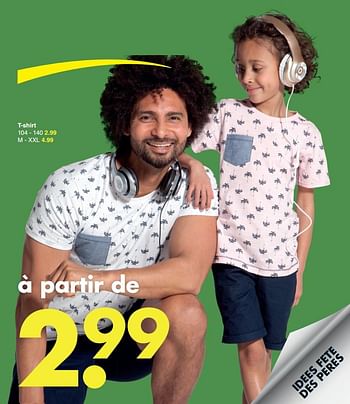 Promotions T-shirt - Produit maison - Wibra - Valide de 03/06/2019 à 15/06/2019 chez Wibra