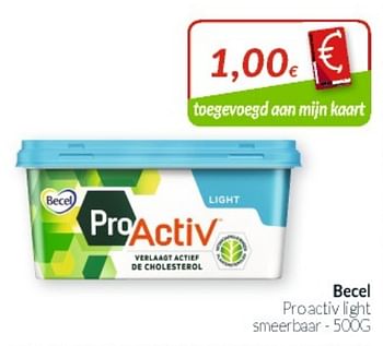Promoties Becel proactiv light smeerbaar - Becel - Geldig van 01/06/2019 tot 30/06/2019 bij Intermarche
