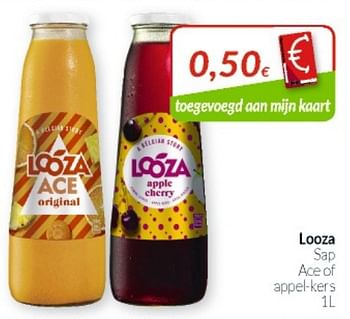 Promoties Looza sap ace of appel-kers - Looza - Geldig van 01/06/2019 tot 30/06/2019 bij Intermarche