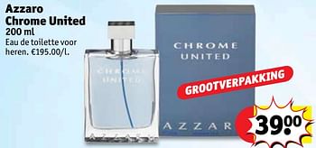 Promoties Azzaro chrome united - Azzaro - Geldig van 04/06/2019 tot 16/06/2019 bij Kruidvat