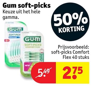Promoties Soft-picks comfort flex - GUM - Geldig van 04/06/2019 tot 16/06/2019 bij Kruidvat