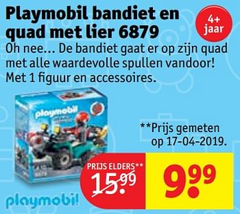 Promoties Playmobil bandiet en quad met lier 6879 - Playmobil - Geldig van 04/06/2019 tot 16/06/2019 bij Kruidvat