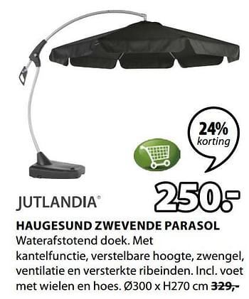 Promoties Augesund zwevende parasol - Jutlandia - Geldig van 03/06/2019 tot 16/06/2019 bij Jysk