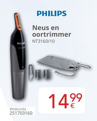 Promotions Philips neus en oortrimmer nt3160-10 - Philips - Valide de 01/06/2019 à 30/06/2019 chez Eldi