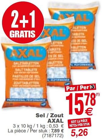 Promoties Sel - zout axal - Axal - Geldig van 04/06/2019 tot 17/06/2019 bij Cora