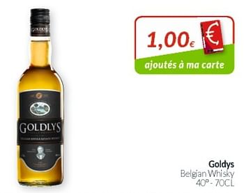 Promotions Goldys belgian whisky - Produit maison - Intermarche - Valide de 01/06/2019 à 30/06/2019 chez Intermarche