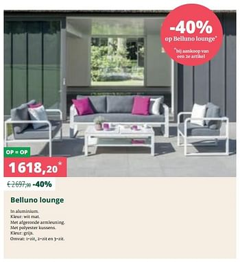 Promoties Belluno lounge - Bristol - Geldig van 22/05/2019 tot 25/06/2019 bij Overstock