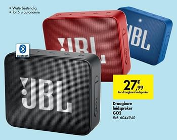Promoties Jbl draagbare luidspreker go2 - JBL - Geldig van 05/06/2019 tot 17/06/2019 bij Carrefour