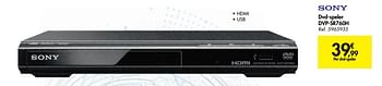 Promoties Sony dvd-speler dvp-sr760h - Sony - Geldig van 05/06/2019 tot 17/06/2019 bij Carrefour