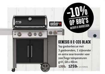 Promoties Genesis il e335 gasbarbecue - Weber - Geldig van 16/05/2019 tot 16/06/2019 bij Freetime