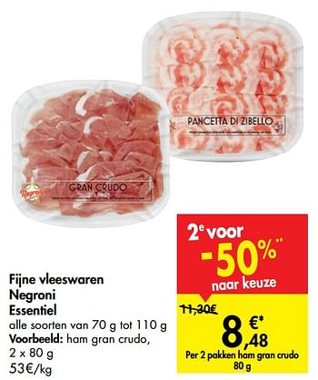 Promotions Ham gran crudo - Essentiel - Valide de 05/06/2019 à 17/06/2019 chez Carrefour