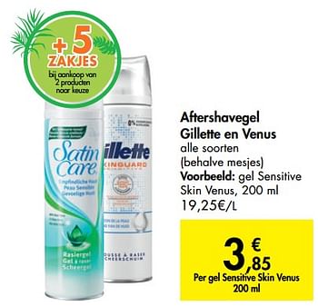 Promoties Gel sensitive skin venus - Gillette - Geldig van 05/06/2019 tot 17/06/2019 bij Carrefour