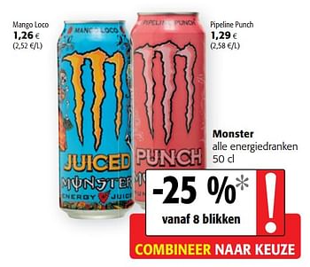Promoties Monster alle energiedranken - Monster - Geldig van 05/06/2019 tot 18/06/2019 bij Colruyt