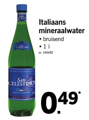 celestino mineraalwater italiaans