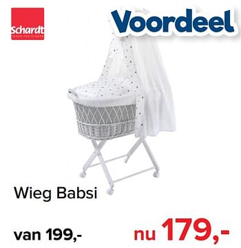 Promoties Wieg babsi - Schardt - Geldig van 03/06/2019 tot 29/06/2019 bij Baby-Dump