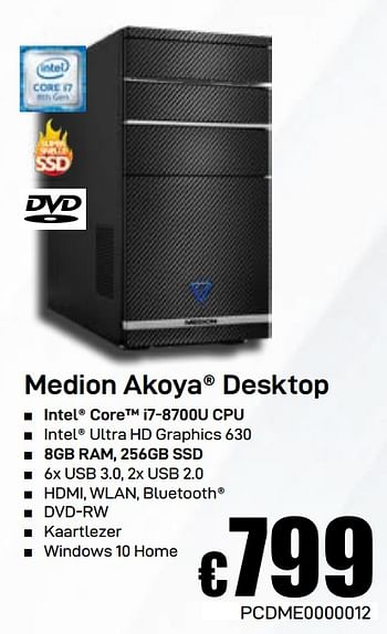 Promoties Medion akoya desktop - Medion - Geldig van 03/06/2019 tot 30/06/2019 bij Compudeals