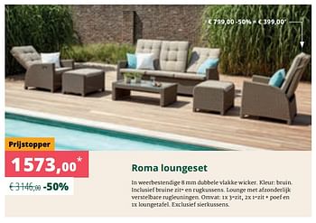 Promoties Roma loungeset - Morati - Geldig van 22/05/2019 tot 25/06/2019 bij Overstock