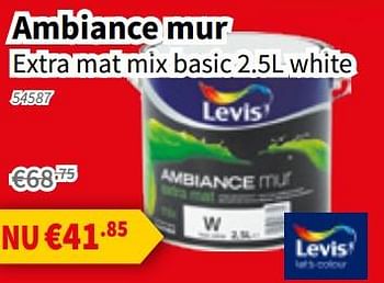 Promoties Ambiance mur extra mat mix basic - Levis - Geldig van 06/06/2019 tot 19/06/2019 bij Cevo Market